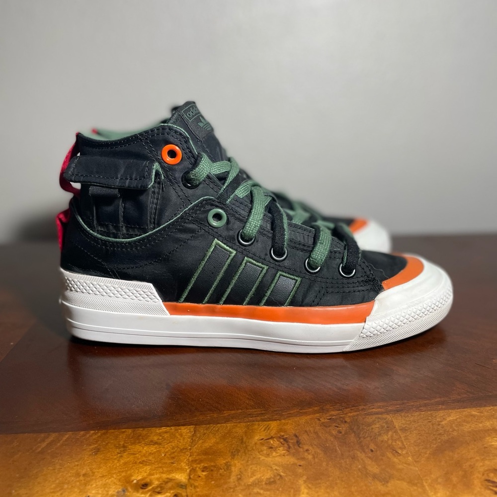 Adidas Mens Nizza Hi DL Black Green Oxide Shoes Size 5.5